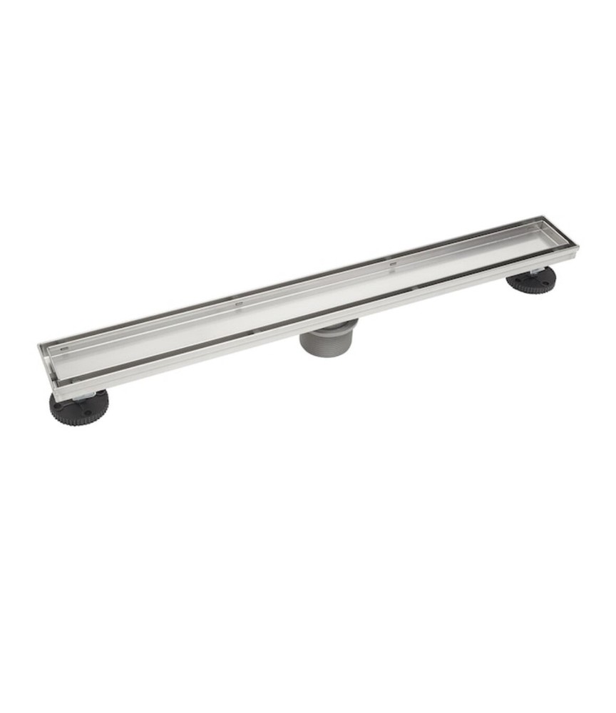 B&K Tile insert 2-in Brushed Nickel Rectangle Stainless Steel Tile Insert Drain