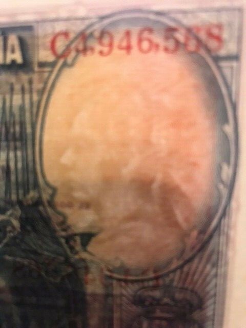 1928 Spain 50 Pesetas Note Gem CU #15077