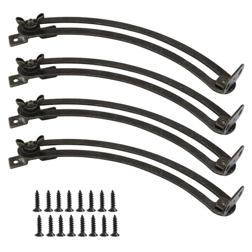 Piutouyar Pack 7 Inch Lid Support Hinge, Black Left and Right Hand Adjustable 4