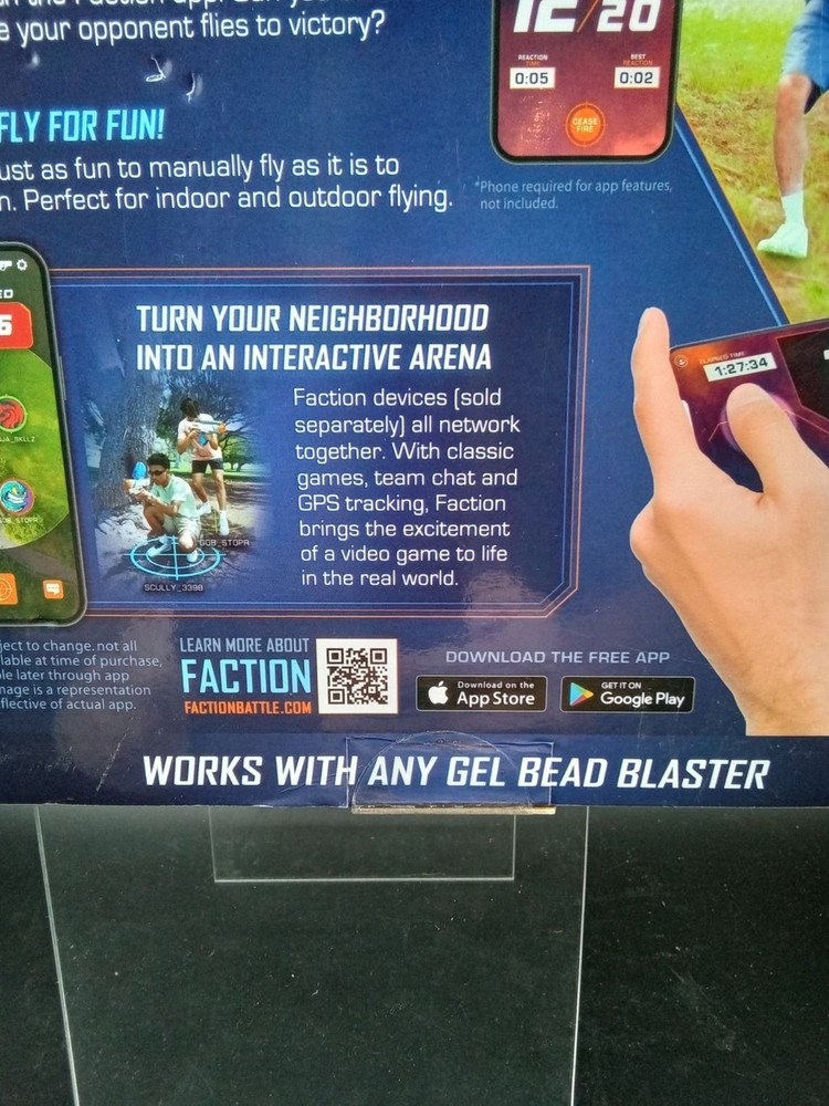 Faction Skyfire Target Drone Gel Battle System Bluetooth Enabled Drone Hits