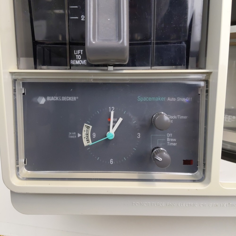 Black Decker Spacemaker Undercabinet Coffee Maker Timer Auto 10 Cup Retro Tested