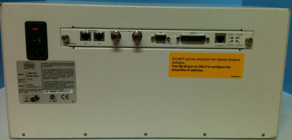 NETCOM SPIRENT SMARTBITS SMB-6000B w/SMB-0001A Controller Card tested