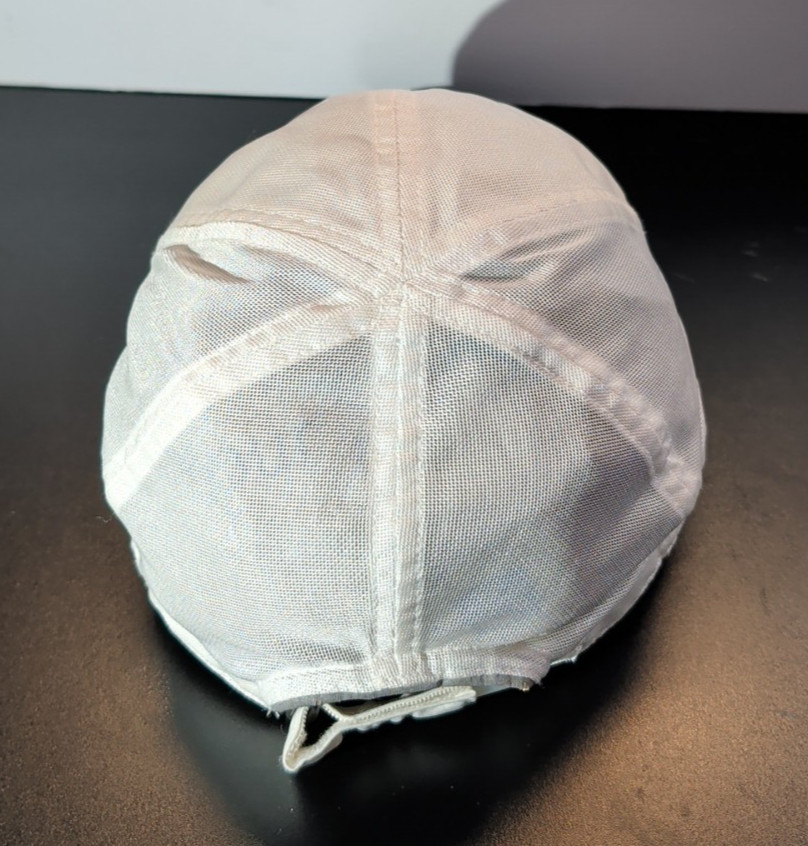 Nike Dri-Fit Featherlight 7 Panel Hat Cap White Adjustable Strap Running Tennis