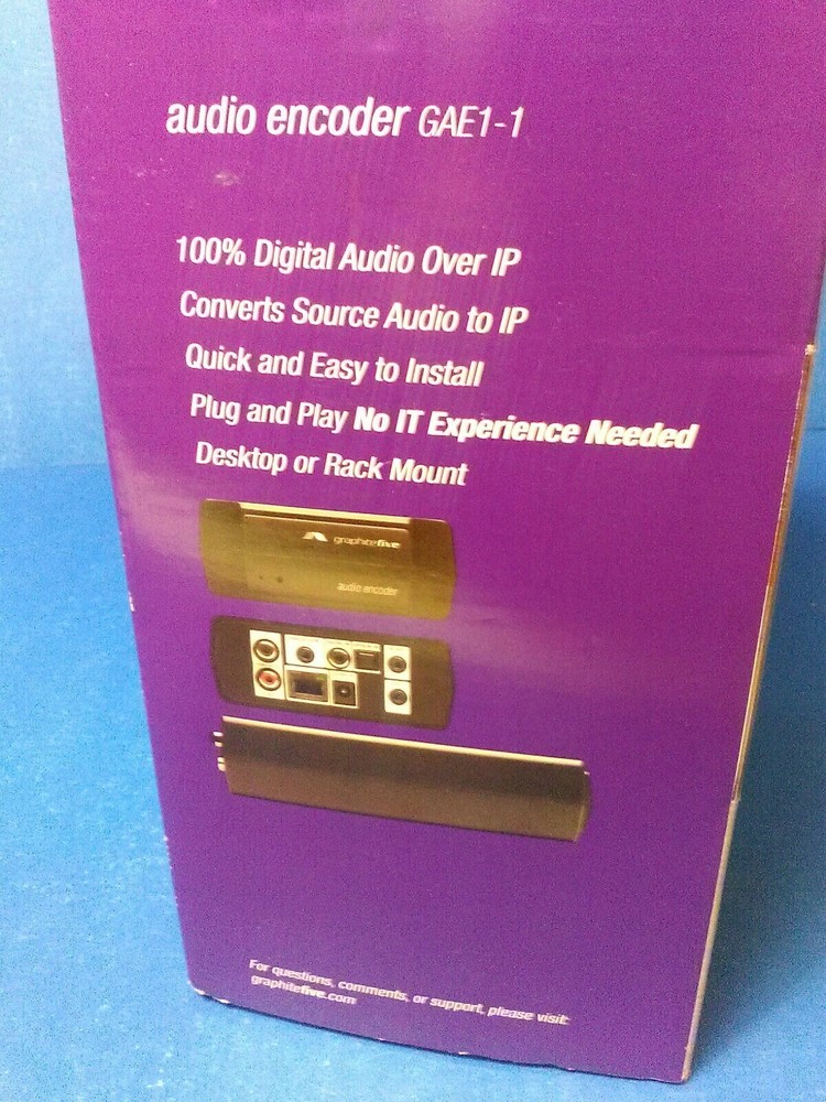 Graphite Five Multi-Source Multi Zone Audio Encoder New In Box