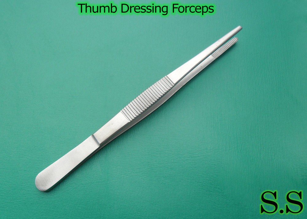 5 PIECES THUMB DRESSING FORCEPS 5.5" SURGICAL INSTRUMENTS