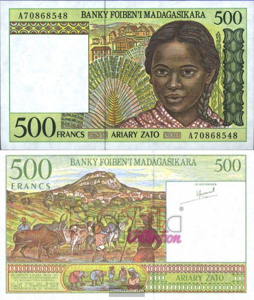 Madagascar 75 uncirculated 1994 500 francs