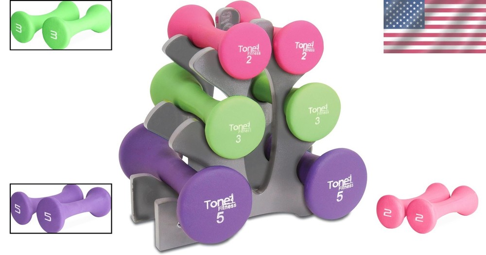 Color-Coded Dumbbell Trio Set for Strength Training