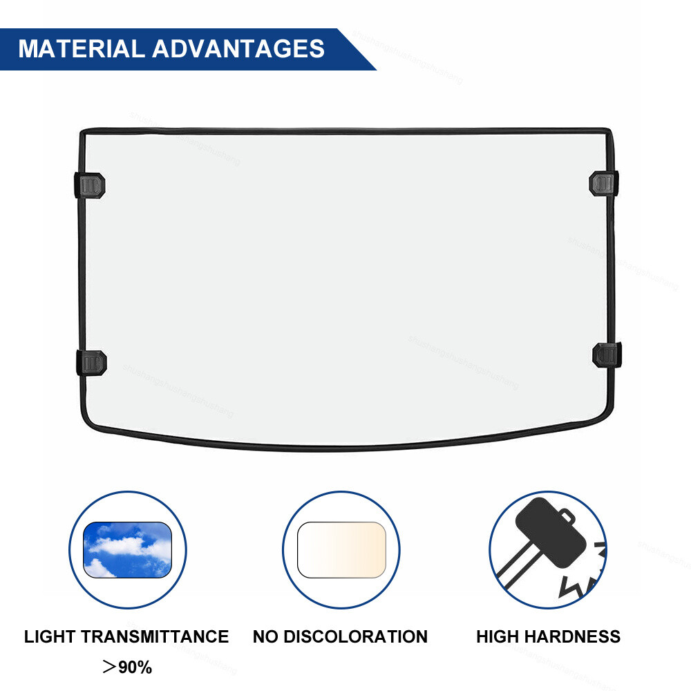 Full Front Windshield PMMA Clear Windscreen for 13-22 Polaris Ranger XP