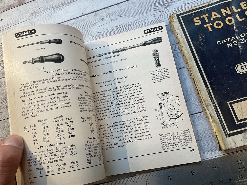 ORIGINAL 1941 AND 1958 STANLEY TOOLS CATALOG PAIR