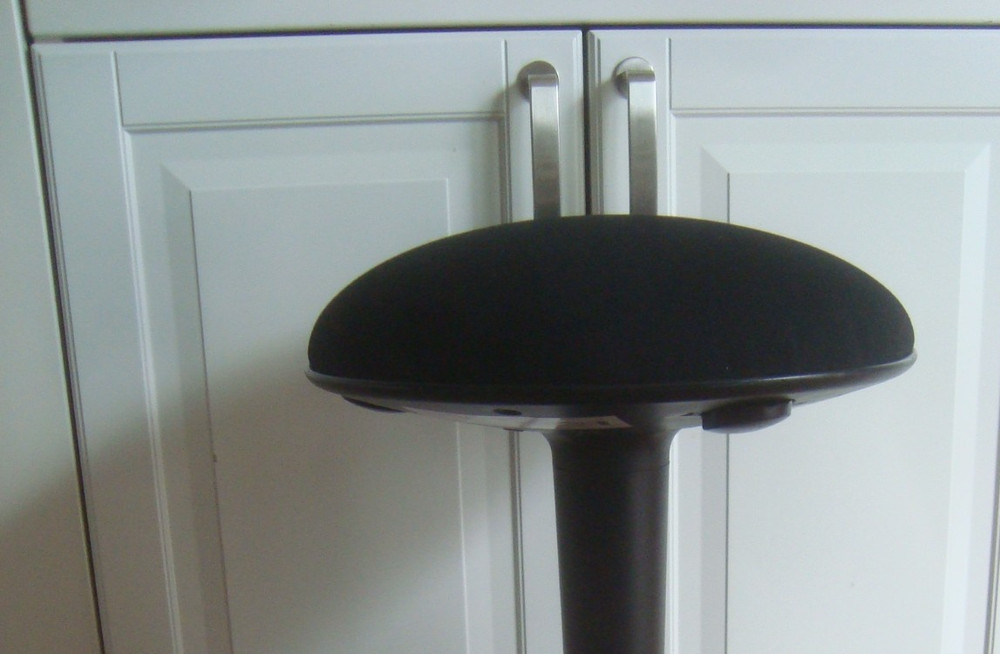 IKEA NILSERIK Adjustable Standing Support Stool Black Swivel function Display