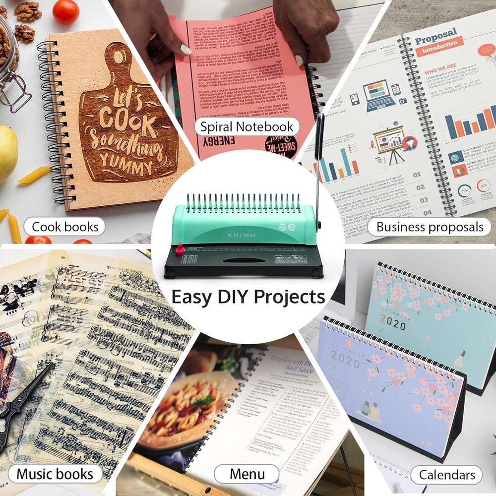 Effortless Binding Machine for 450 Sheets – Easy Punch and Adjustable Margin