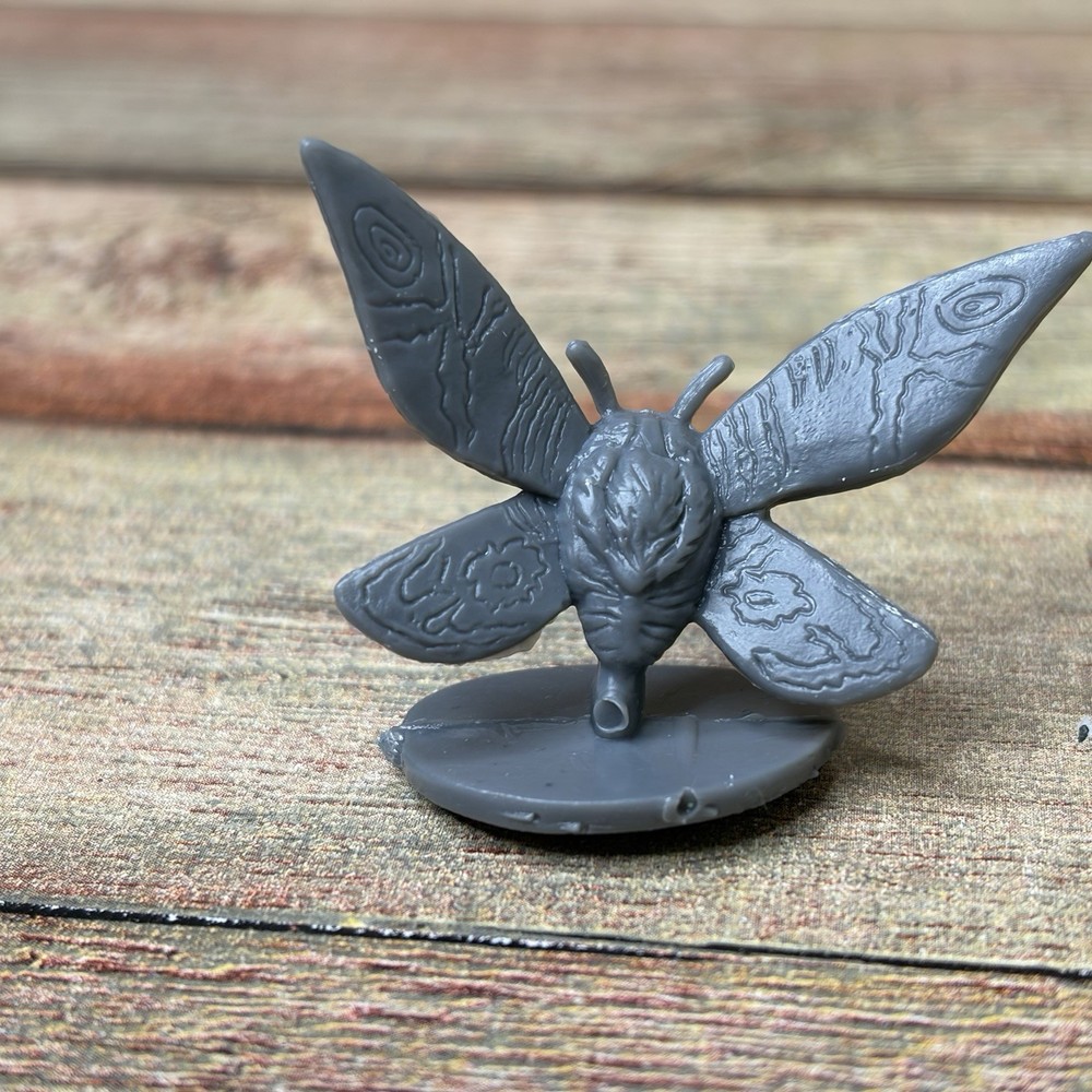 Mini Godzilla & Mini Mothra Plastic 2” Figures D&D Gojira Dark Gray