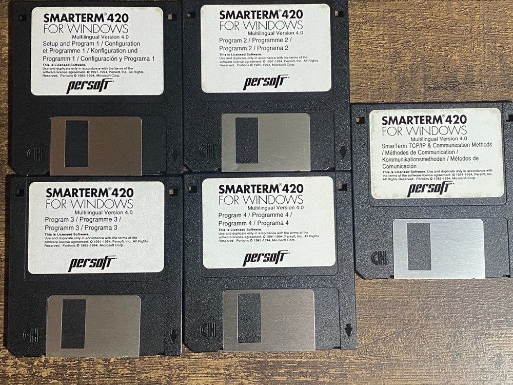 Persoft Smarterm 420 Software For Windows Multi Lingual Version - Used