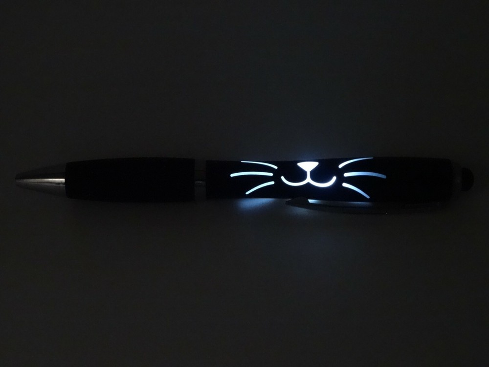 Lighted cat whiskers ink pen