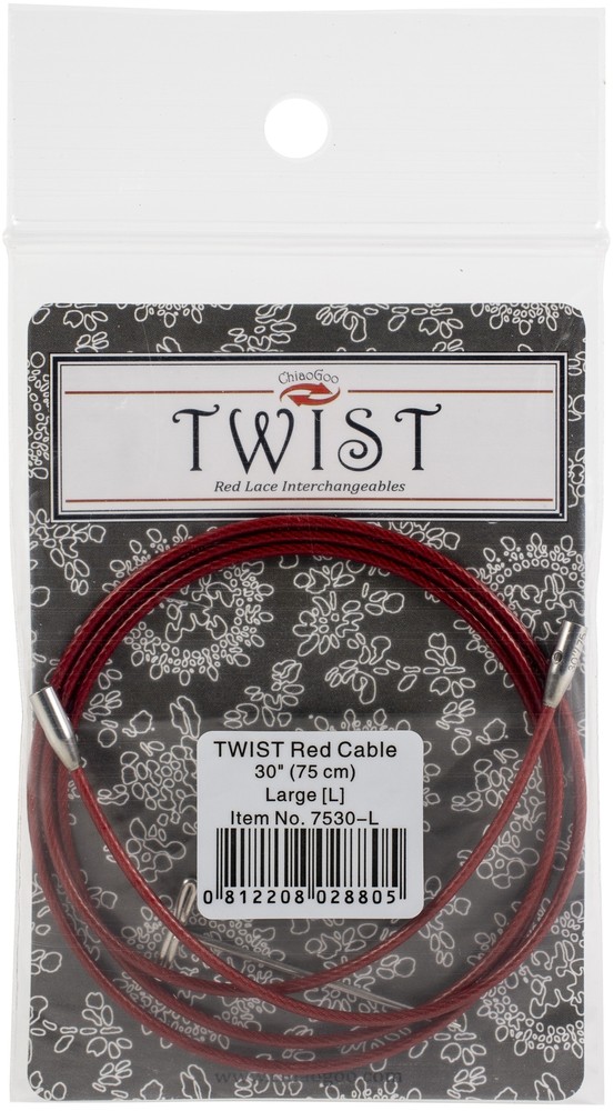 ChiaoGoo TWIST Red Lace Interchangeable Cables 30"-Large