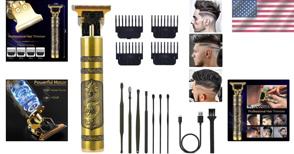 Zero Gapped Rechargeable Beard Trimmer with Guide Combs - Ultimate Grooming Tool