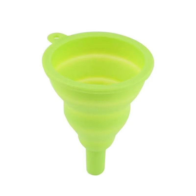 1Pc Mini Silicone Gel Foldable Collapsible Style Funnel Hopper Kitchen Tool (Col