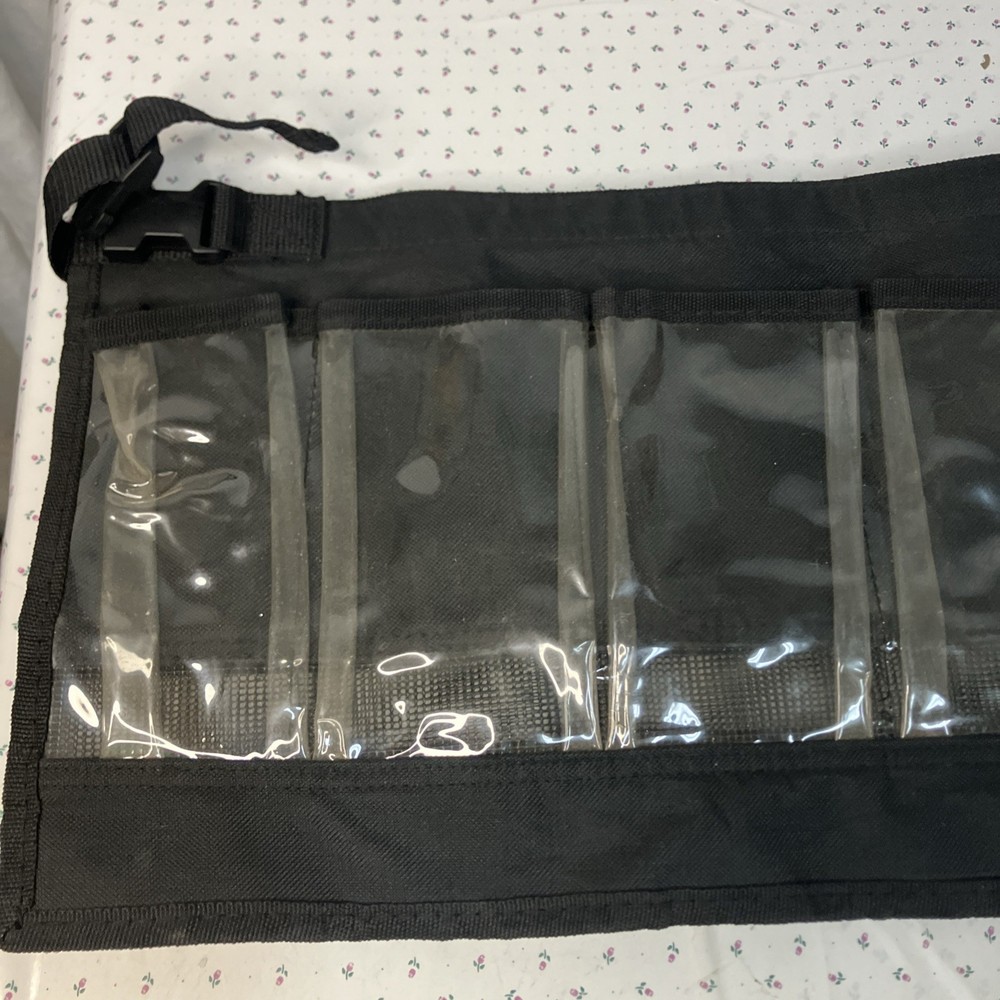 Harley Davidson Canvas Plastic Black Clear Tool Accessory Holder 35”