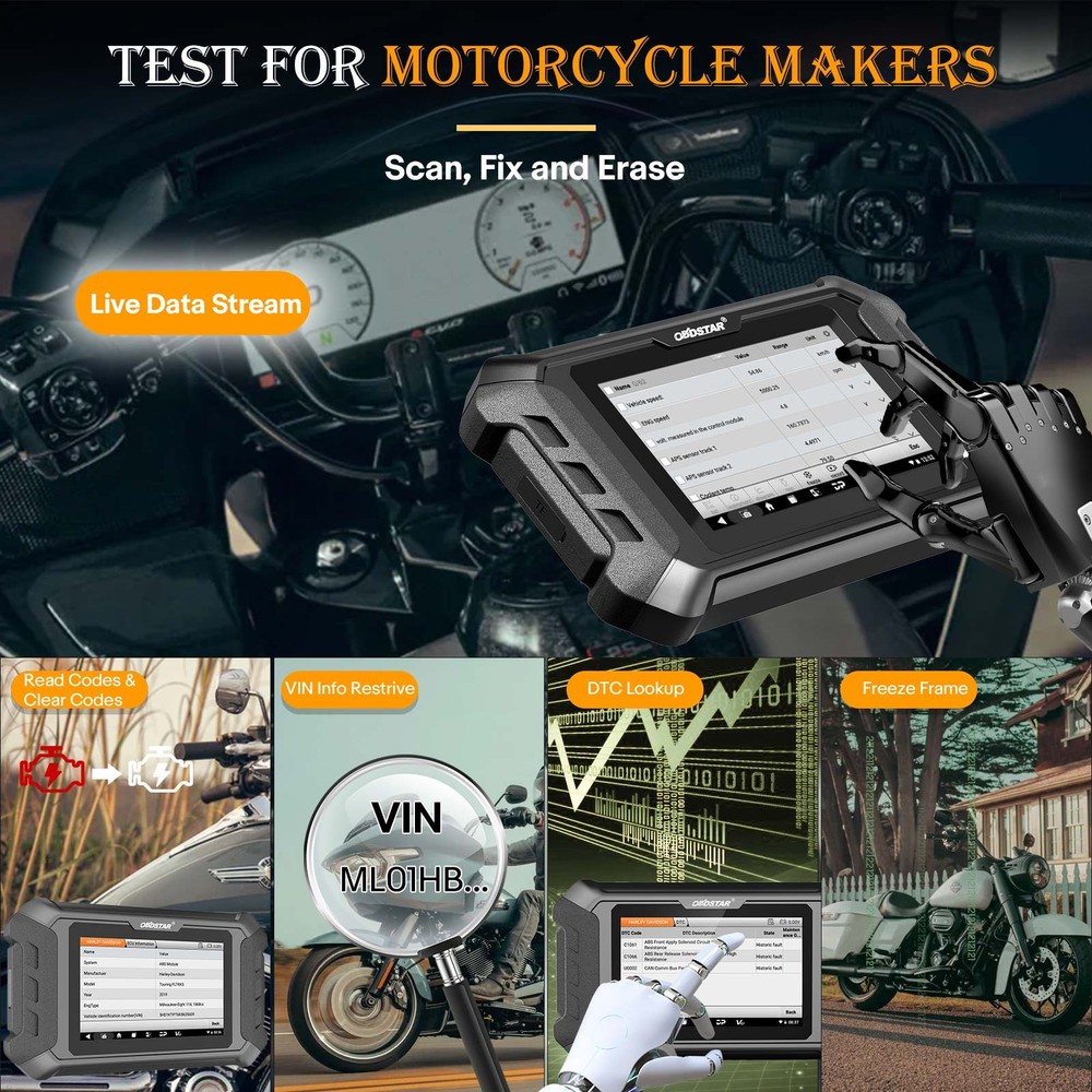 OBDSTAR iScan for Harley Davidson Motorcycle Diagnostic Scanner Tool Coding US