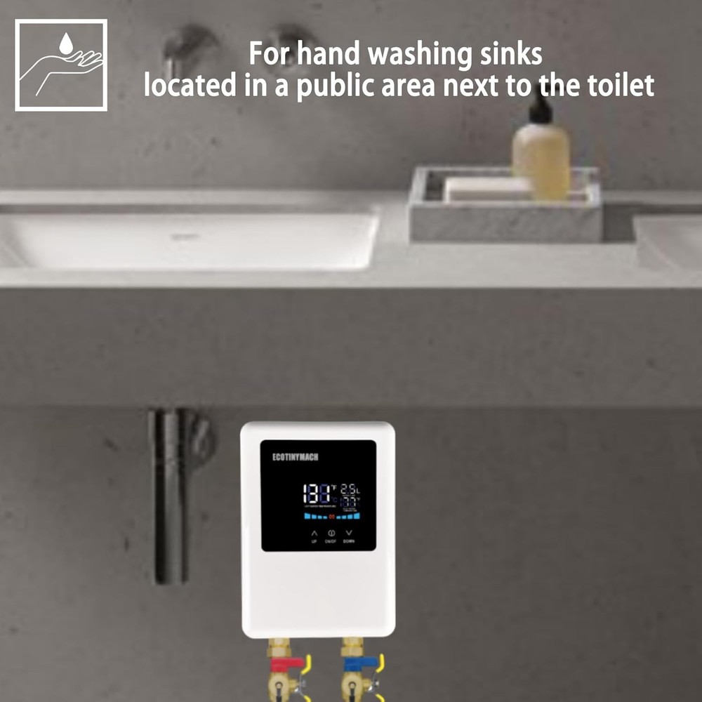 Tankless Water Heater Electric 110V, 5000W Instant Under Sink Remote Control