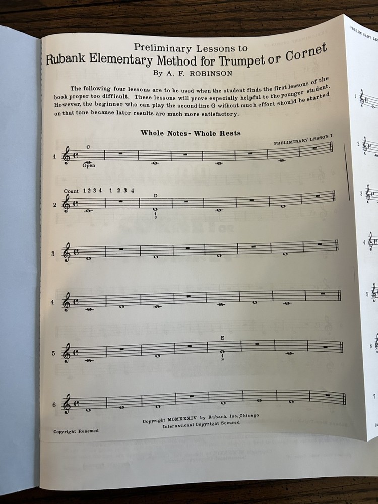 Rubank Elementary Method - Cornet or Trumpet