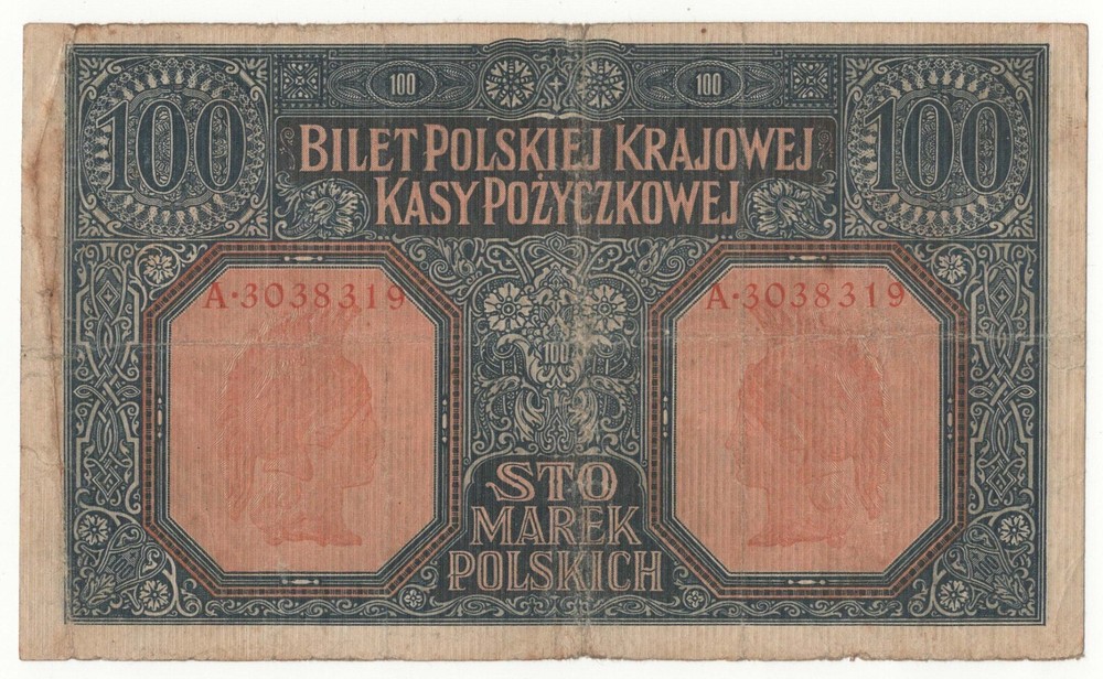 POLAND 100 MAREK 1916 BB