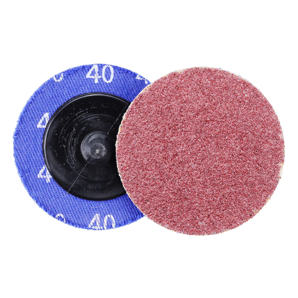 100 Pack - 2" 40 Grit A/O Quick Change Sanding Disc Black Hawk, Type R Roloc