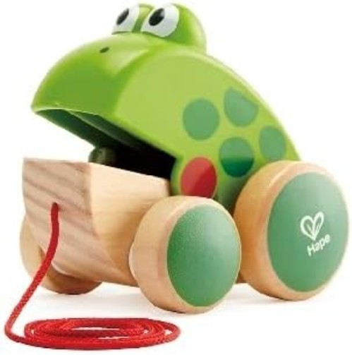 Frog Pull-Along Toy with Interactive Features | Encourages Crawling & Walking