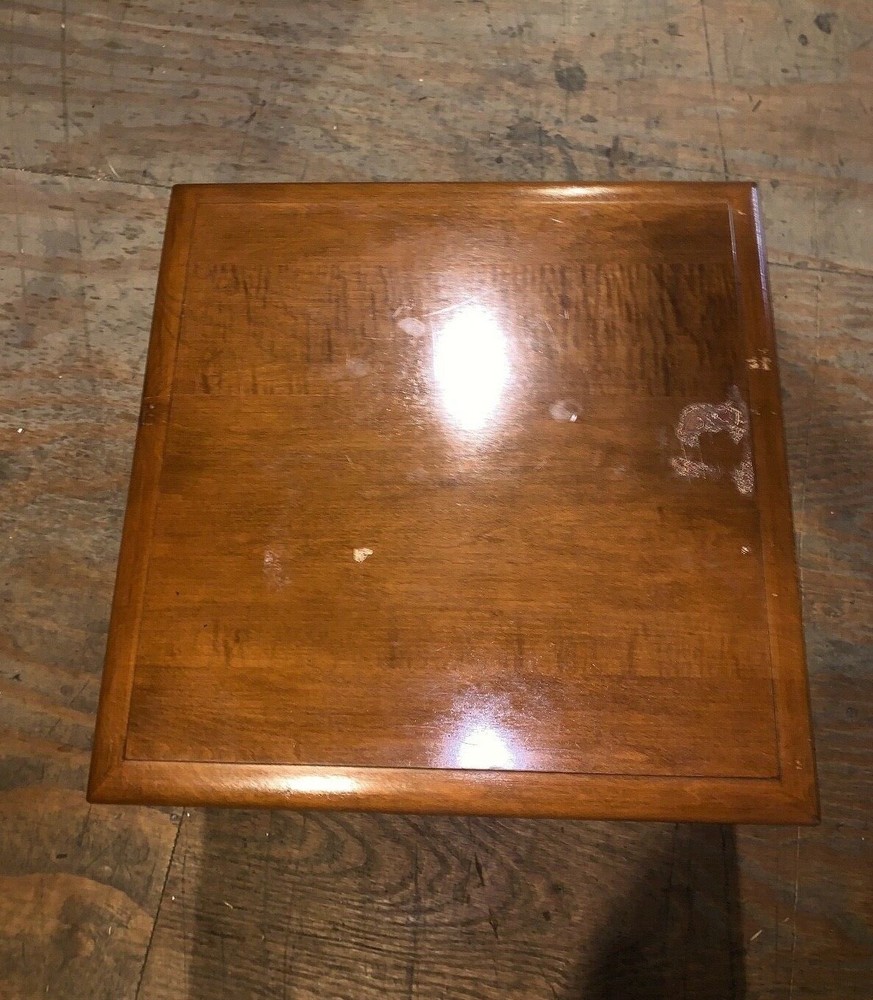 Antique Maple Square Table Or Plant Stand