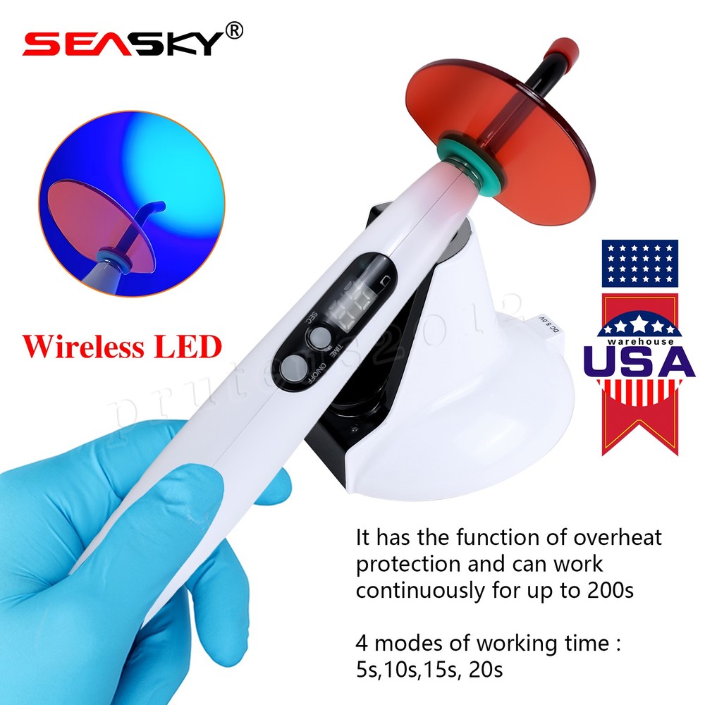 3pcs Dental Wireless Curing Light Lamp LED-B 5 Second Curing 1500mW/cm²