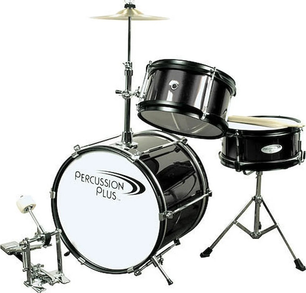 3 Pc Mini Drum Set - Black