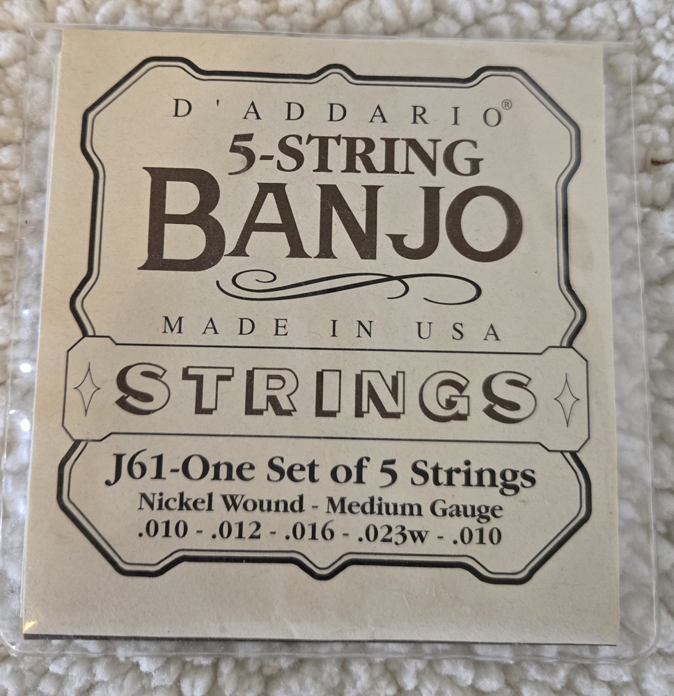 Daddario 5 String Banjo Strings J61