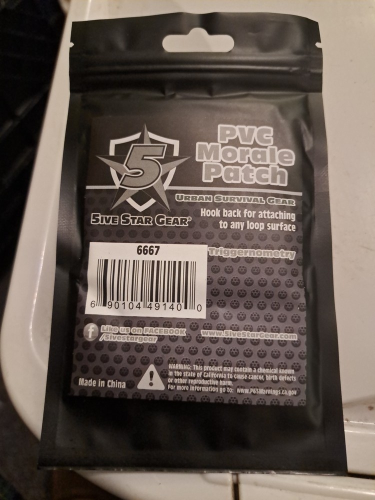 5ive Star Gear PVC Morale Patch-Hook & Loop- "I Study Triggernometry" - 2" X 2"