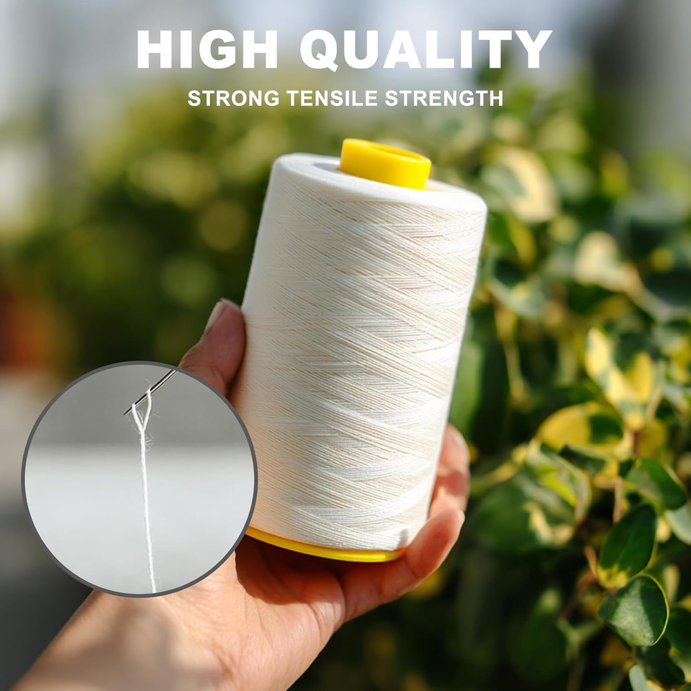 Sewing Thread Cone Set, 3 Pack Serger Thread, 3000 Yards Each, All Purpose Threa