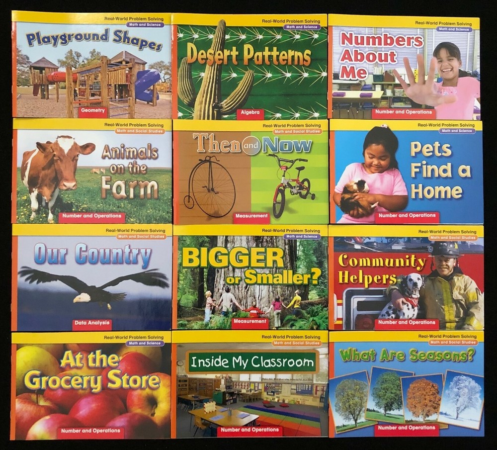 Kindergarten Math Readers -Real World (Math/Science & Math/Social Studies) BELOW