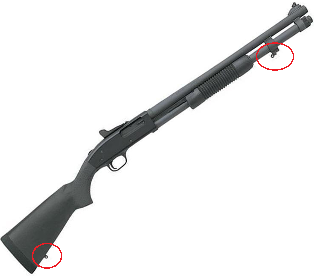 MOSSBERG 500 590 SLING SWIVEL STUDS front or front & rear
