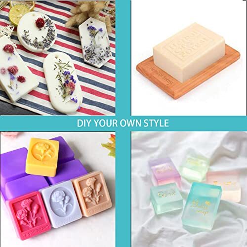 2 Pack 42oz Rectangular Flexible Silicone Soap Loaf Mold with Wooden Box