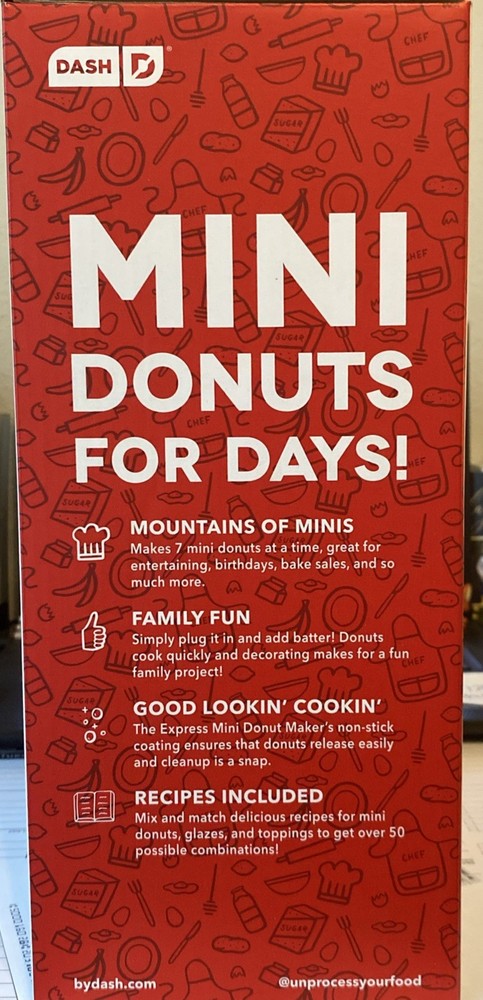 DASH Mini Donut Maker Machine for Kid-Friendly Breakfast, Snacks, Desserts & Mor