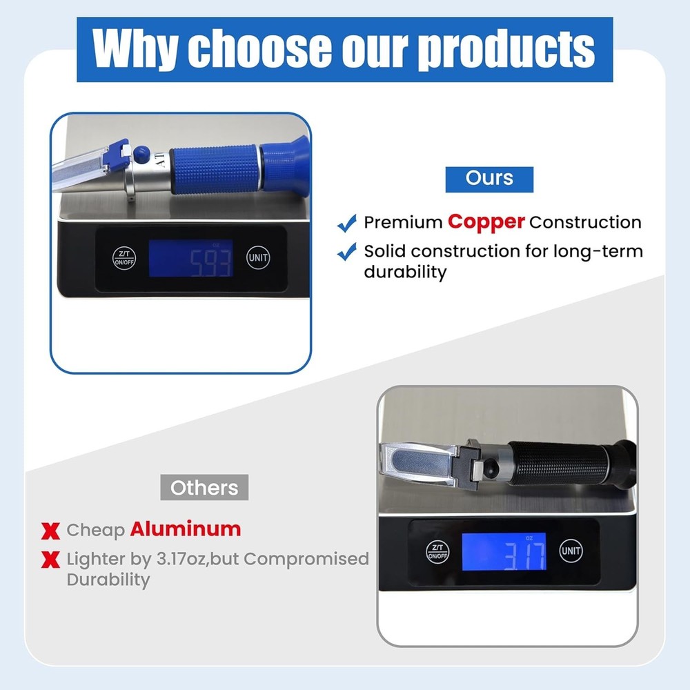 Expert Honey & Maple Syrup Refractometer with ATC - Accurate & Convenient