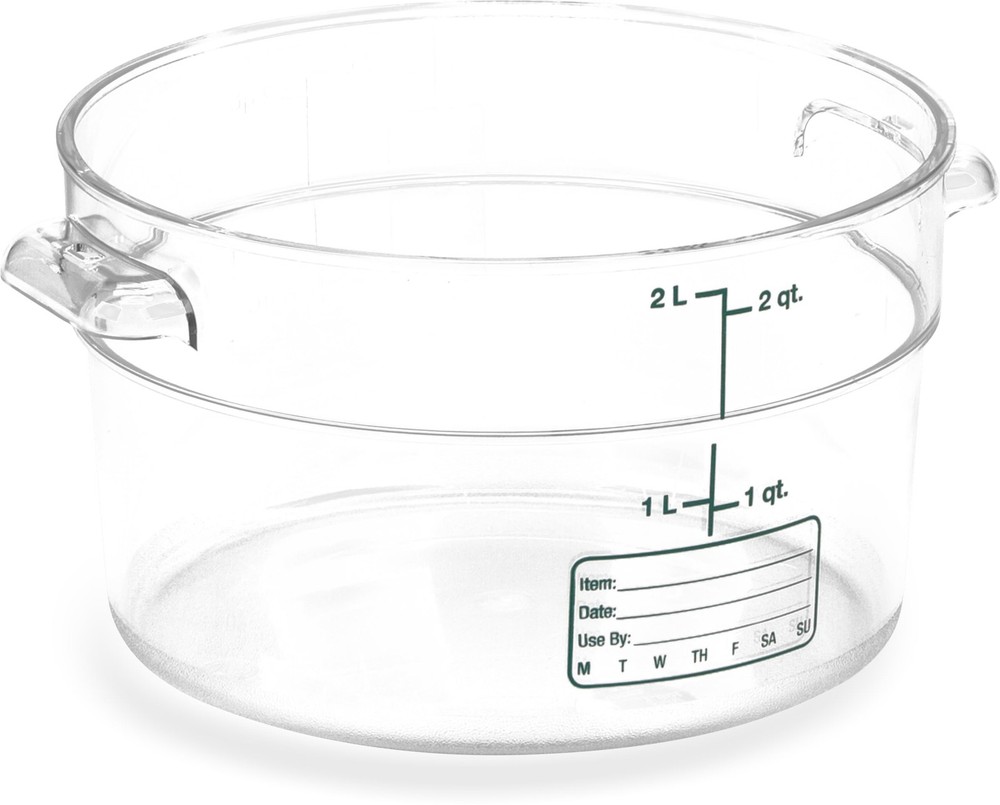 Storplus Round Food Storage Container with Stackable Design for Catering, Buf...