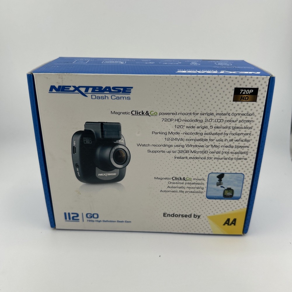Nextbase 112 720p HD 2 inch Car Dash Camera - Black