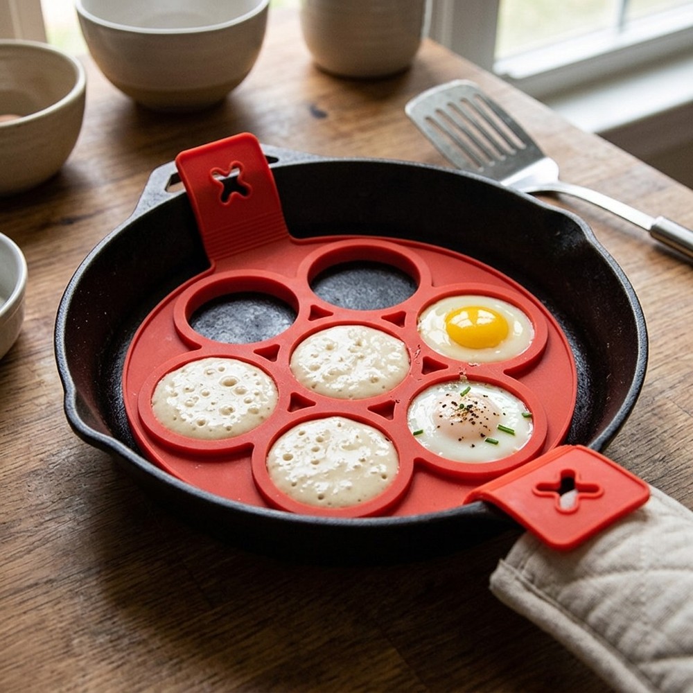 Various Shapes Silicone Egg Molds Kitchen DIY Pancake Fried Egg Making Molds