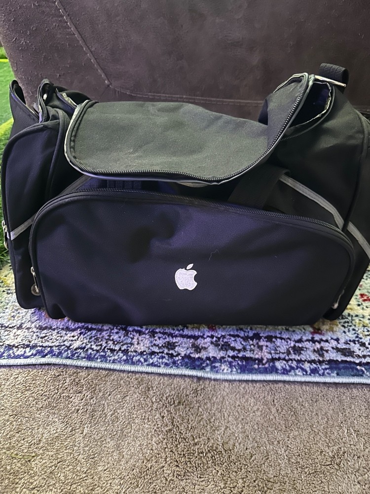 apple logo gym bag