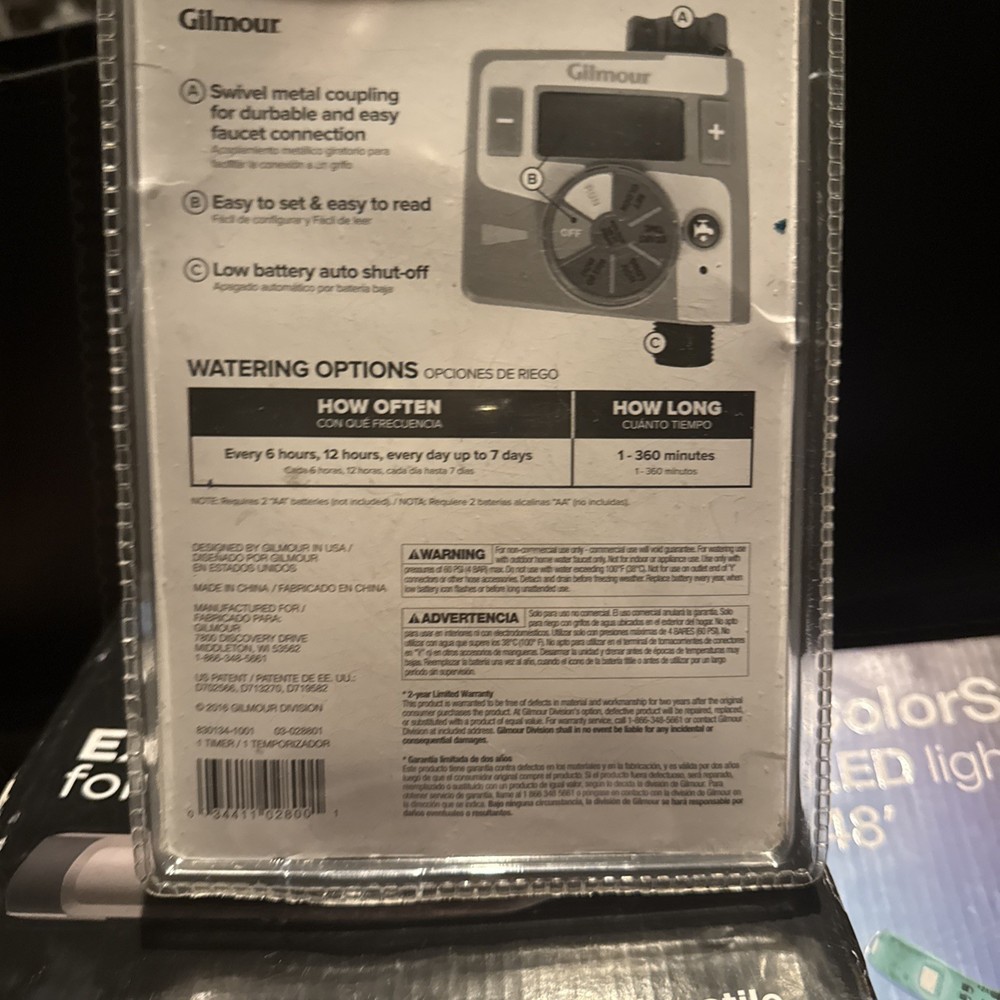 GILMOUR DIGITAL AUTOMATIC WATER TIMER WATERING SYSTEM NEW SEALED