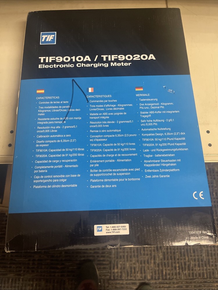 TIF 9010A Slimline Electronic Refrigerant Charging Scale 2c