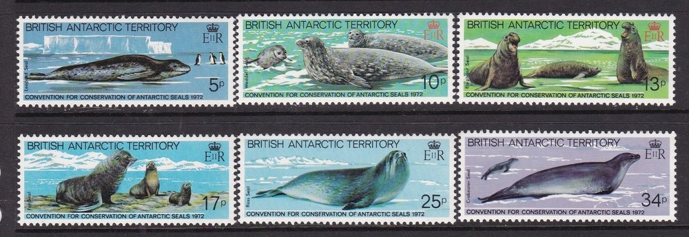 BAT BRITISH ANTARCTIC TERRITORY 1983 SEAL CONSERVATION SET NEVER HINGED MINT