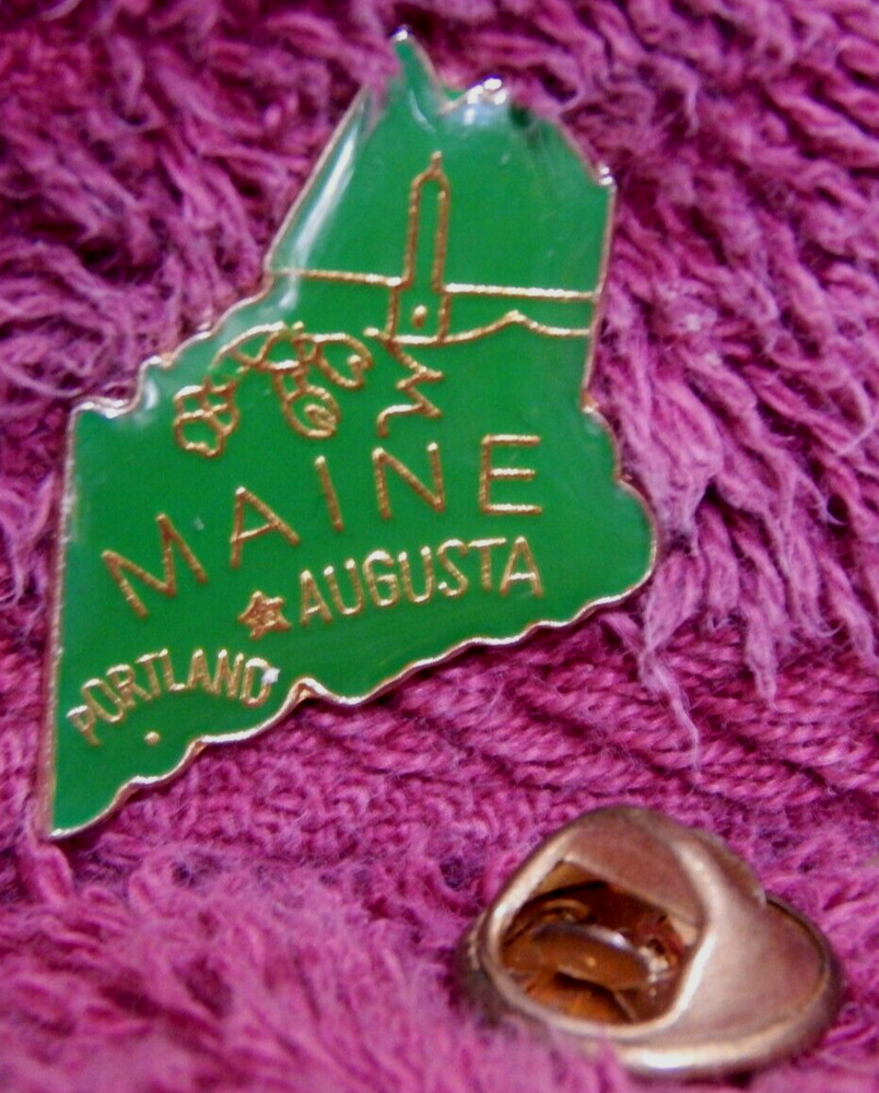Vintage Maine Enamel Pin