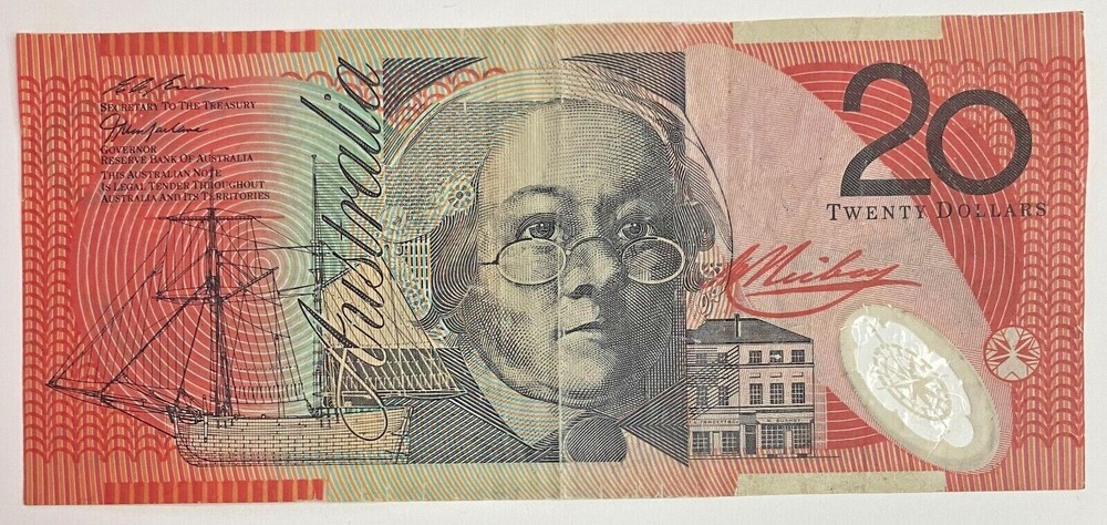 Australia 1997 20 Dollars Polymer Banknote P#53 A.E. Evans, I. Macfarlane