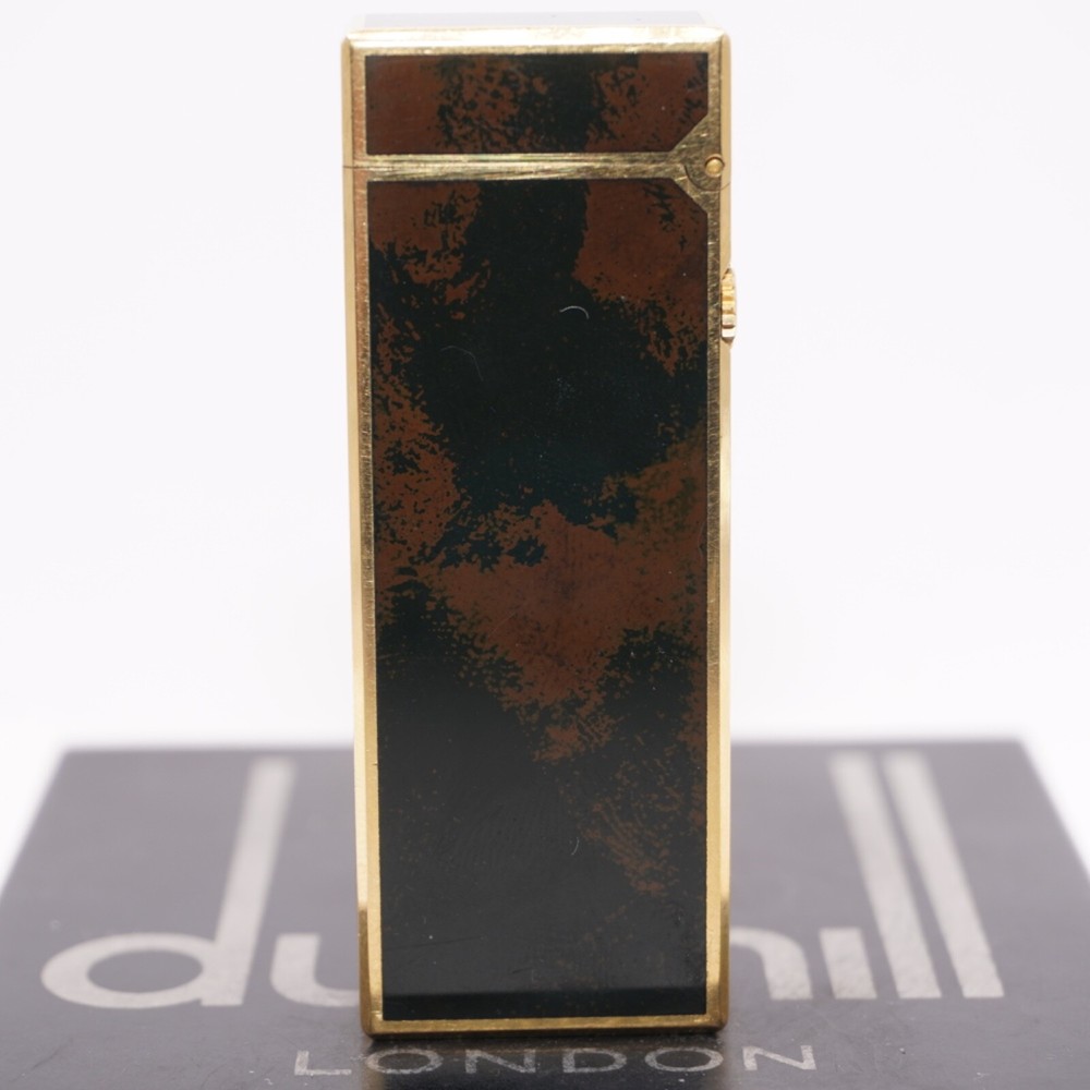 Dunhill Lighter Gold/Brown Lacquer_Ultrasonically Cleaned_WORKING