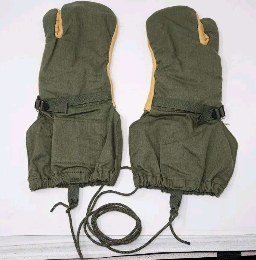 Leather Trigger Finger Hunting Cold Weather Gloves Mitten Shells Medium M-1965